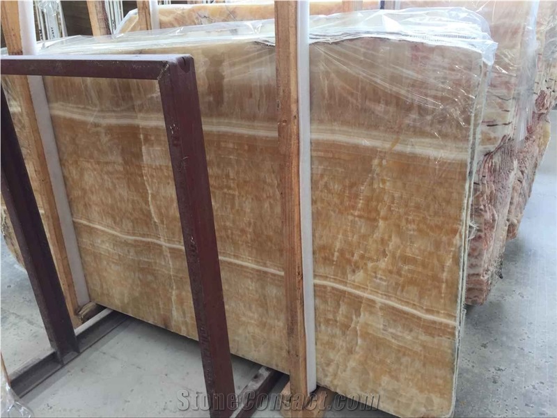 Polished China Honey Onyx,Yellow Onyx Tile&Slab for Countertops, Monuments, Mosaic, Exterior - Interior Wall and Floor Applications, Fountains, Pool and Wall Cladding, Stairs, Window Sills