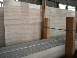 Travertino Classico Romano,Italy Beige Travertine Tile&Slab for Countertops, Exterior - Interior Wall and Floor Applications, Wall Cladding