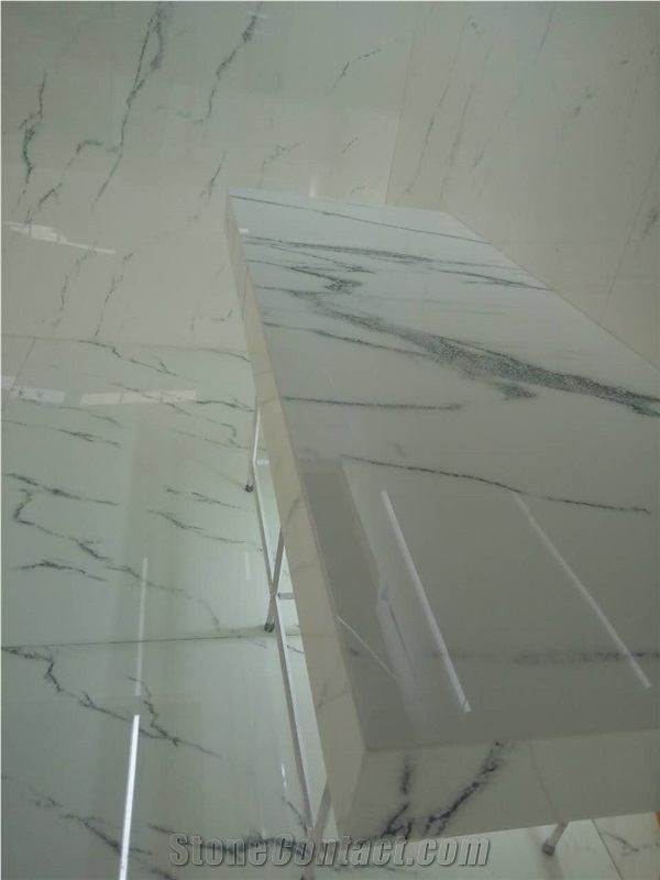 White Artificial Crystallized Stone Slab/Quartz Stone/Engineered Stone Slab/Artificial Stone Slab for Bench Tops, Splash Backs, Wall Panelling and Many Other Domestic and Commercial Applications