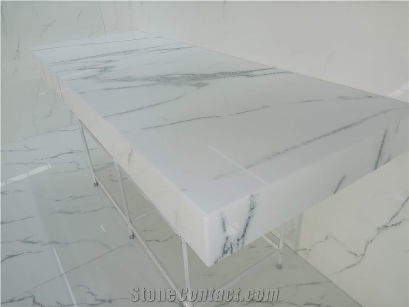 White Artificial Crystallized Stone Slab/Quartz Stone/Engineered Stone Slab/Artificial Stone Slab for Bench Tops, Splash Backs, Wall Panelling and Many Other Domestic and Commercial Applications