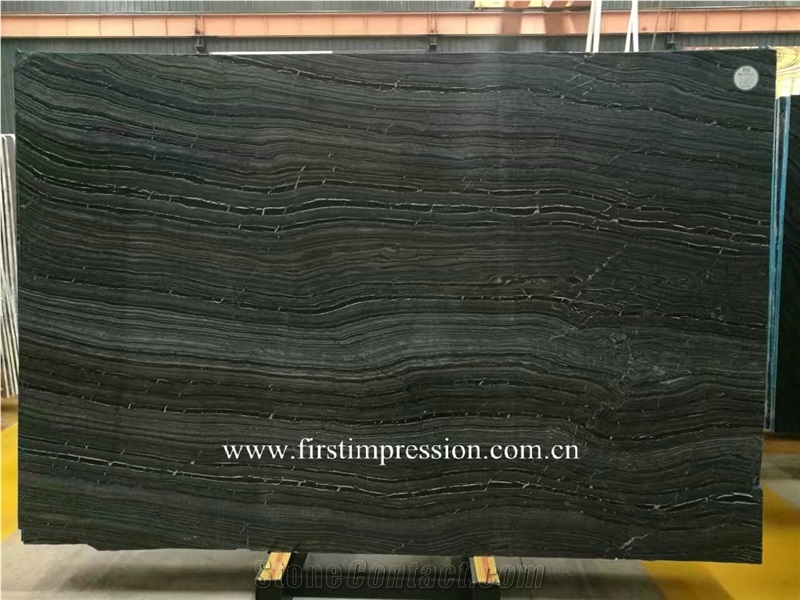 Black Marble Slab,Kenya Black Marble Wall Tiles,Ancient Wood Marble,Wooden Black Marble,Silver Wave Slab, Polished China Black Wood Vein Marble Slab