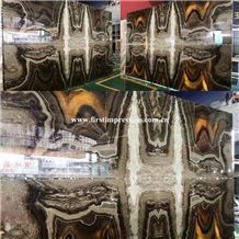 China Black Dragon Onyx Tiles & Slabs/China Wall Covering Tiles/Black Onyx Floor Covering Tiles/Black Onyx Pattern/Counter Top Stone/Onyx Slabs/Black Drogon Onyx Tiles/Onyx Pattern