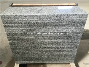 China G603 Grey Granite/Sesame White Granite/Cheap Bianco Crystal Granite in Stairs Steps with Anti Slip/Beveled Long Edge/Treads and Risers/Natural Building Stone Interior
