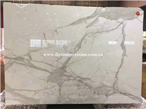 Hot Sale Italian Calacatta Gold White Marble/Calaeatta Marble Tiles & Slabs/Italy White Marble Wall Covering Tiles/Project Building Stone Material/Floor Covering Tiles