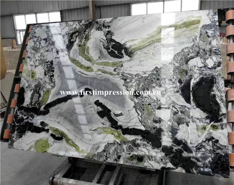 White Beauty Marble Tiles & Slabs/Ice Connect Marble/White Beauty/Ice Green/China Green Marble/Green Marble Slabs& Tiles/Floor Marble/Wall Marble/Luxury Green Marble Big Slabs