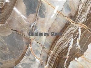 Classicial Wooden Marble Slabs, Brazil Brown Marble