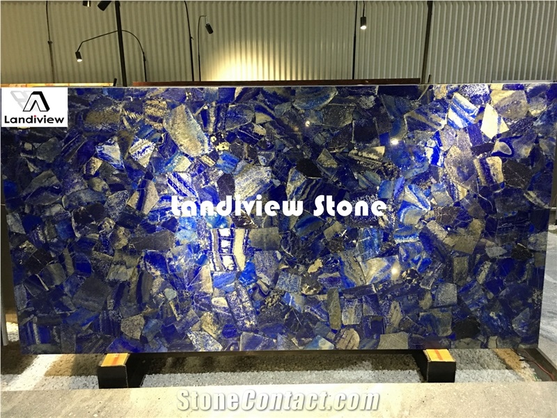 Semiprecious Gemstone Lapis Lazuli Slabs Wall Panels