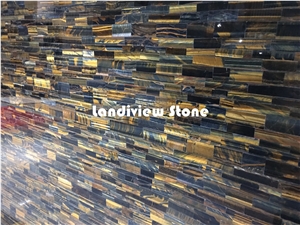 Semiprecious Stone Gemstone Tiger Eye Yellow Slabs Tiles