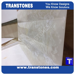 3d Solid Surface Faux White Marble Thin Laminated Wall Panels,Cnc Carved Walling