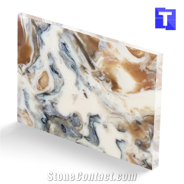 Artificial Crystal Spider Brown White Marble Wall Cladding Panel Floor Covering Tiles Solid Surface Marrone Glass Stone for Bar Tops,Reception Table Desk,Hotel Counter Tops Design