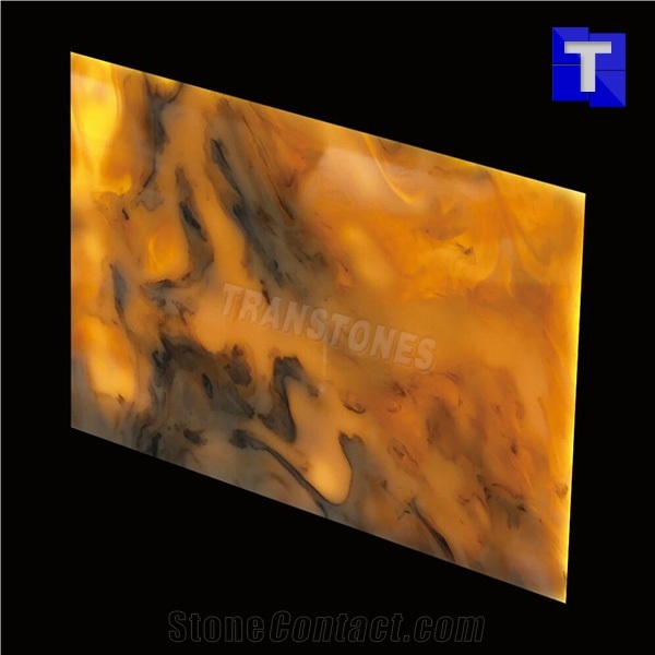 Artificial Golden Dragon Onyx Wall Caldding Panel Floor Covering Tiles Solid Surface Green Glass Stone for Bar Tops,Reception Table Desk,Hotel Counter Tops Design,Interior Engineered Stone