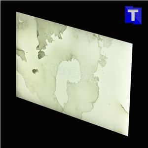Artificial Marble Bianco Carrara White Stone Slabs Panel Walling Tiles,Engineered Stone Solid Surface Translucent Backlit Sheet for Kitchen Countertops
