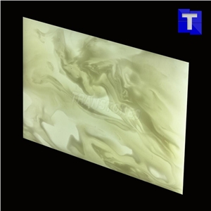 Artificial Marble Verde Malachite Stone Slabs Panel Walling Tiles,Engineered Stone Solid Surface Translucent Backlit Glass Stone Sheet for Kitchen Countertops