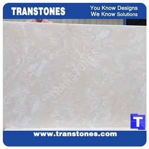 Artificial Onyx Silver White Faux Slabs for Wall Panel Ceiling Floor Covering,Solid Surface Engineered Stone Glass Resin Backlit Alabaster Stone