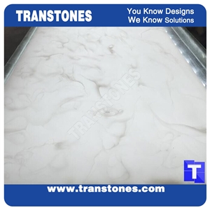 Artificial White Marble Wall Construction Materials Solid Surface Slab Cut to Size Tiles for Interial Ceiling,Floor Covering Pattern,Polished Translucent Backlit Glass Stone
