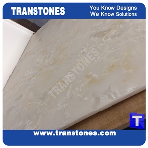 Beige Delicate Cream Artificial Marble Stones Wall Panel,Flooring Covering Pattern Patio