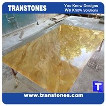 Cheap Price Solid Surface Translucent Golden Paradiso Artificial Marble Slabs Polished High Gloss,Engineered Stone Yellow Tile Sheet Wall Panel Cladding,Floor Covering Interior Spray Glass Resin Stone