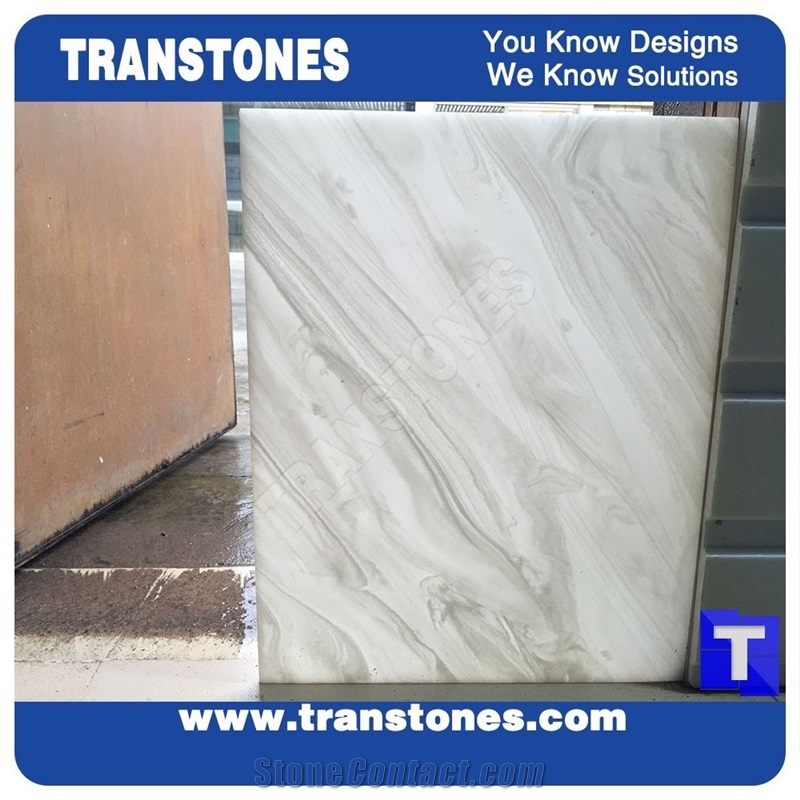 China Solid Surface Artificial White Silver Juparana Faux Marble Slabs Tile Wall Panel Floor Paving,Ceiling Sheet Interior Furniture Transclucent Backlit