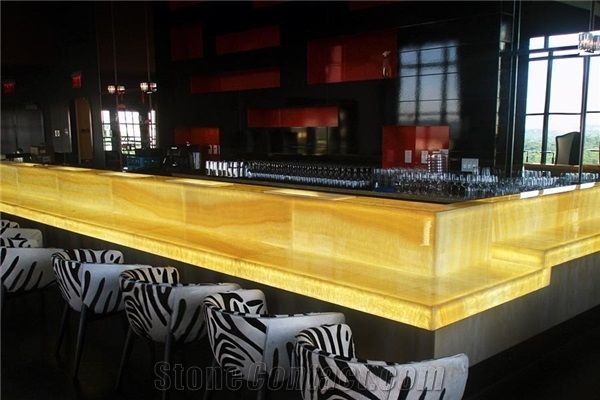 Club Project Solid Surface Artificial Honey Onyx Translucent