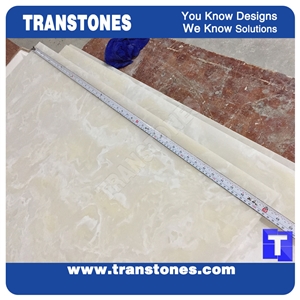 Cream Artificial Marble Silver Beige Faux Quartz Slabs for Wall Panel Ceiling Floor Covering,Solid Surface Engineered Stone Glass Resin Stone Slab for Reception Desk,Hotel Lobby Furniture