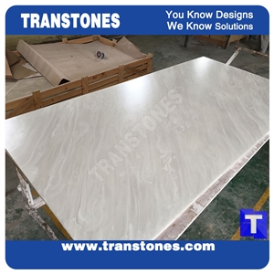Good Packing Bianco Juparana Solid Surface Marble Faux Artificial Glass Stone Slabs Tiles for Countertops,Interior Building Material