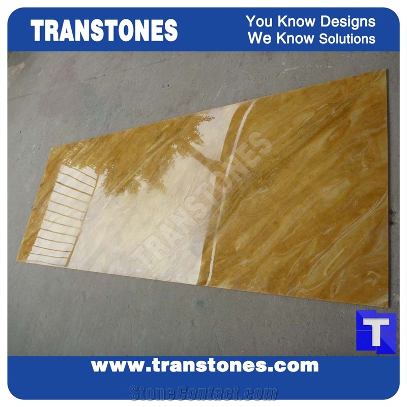 Honed Golden Flower Solid Surface Artificial Stone Engineered Stone Slab Tiles for Wall Panel,Floor Covering