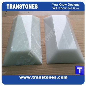 Manufacture Solid Surface Artificial White Marbl Interior Pillar Caps,Pier Caps for Column,Engineered Stone Quoin