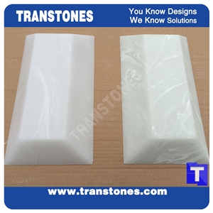 Manufacture Solid Surface Artificial White Marbl Interior Pillar Caps,Pier Caps for Column,Engineered Stone Quoin,Wall Coping