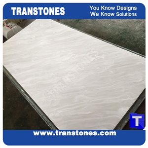 Polished Artificial Marble Spray Silver White Faux Slabs for Reception Desk,Wall Panel Celing Floor Covering,Solid Surface Engineered Stone Glass Resin Stone for Hotel Lobby Decor