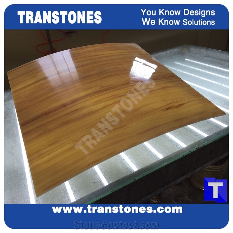Project Solid Surface Imperial Wooden Vien Faux Honey Onyx Slabs,Tile Wall Panel,Engineered Stone Artificial Fossi Yellow Wood Grain Resin Glass Stone Translucent Backlit Alabaster