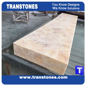 Solid Surface Acrylic Marble Stones Rectangle Bench Reception Desk,Tables,Office Furniture