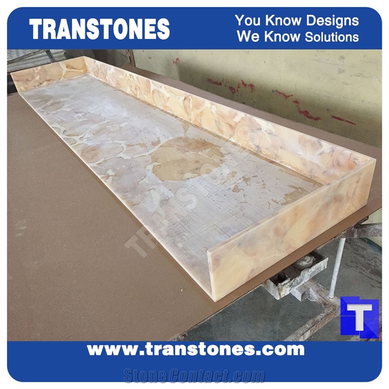 Solid Surface Acrylic Marble Stones Rectangle Bench Reception Desk,Tables,Office Furniture