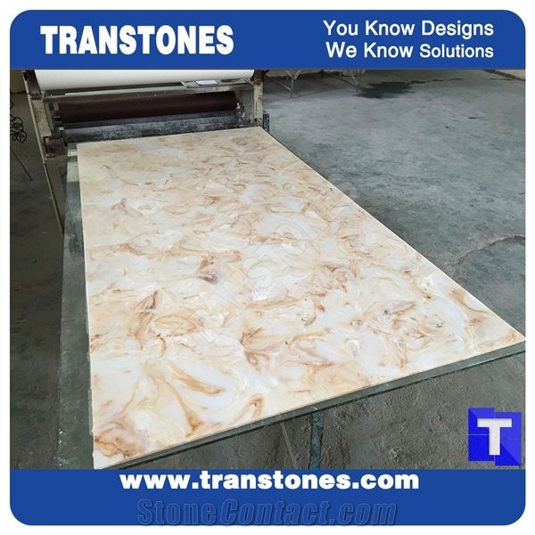 Solid Surface Artificial Marble Slabs Polished For Kitchen Islands Solid Surface Artificial Marble Slabs Polished For Kitchen Islands Top Hotel Reception Desk Table Translucent Backlit Wall Panel Sheet Gl Stone