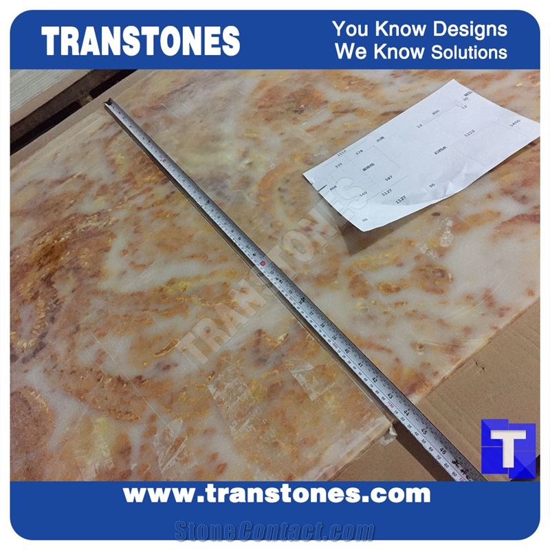 Solid Surface Artificial Royal Imperial Marble Slabs Tiles for Wall Panel,Floor Covering,Wood Grain Engineered Stone Glass Illuminated Stone Slab for Office Reception Table