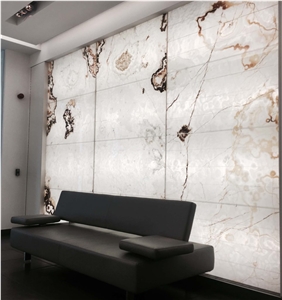 Solid Surface Artificial White Golden Onice Onyx Translucent Backlit Alabaster Tiles Wall Cladding Panel,Engineered Stone Home Interior Furniture Decoration