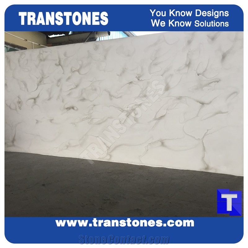 Solid Surface Statuary Marble Slabs Glass White Statuario Slabs for Kitchen Countertops,Hotel Reception Table Desk Etc.