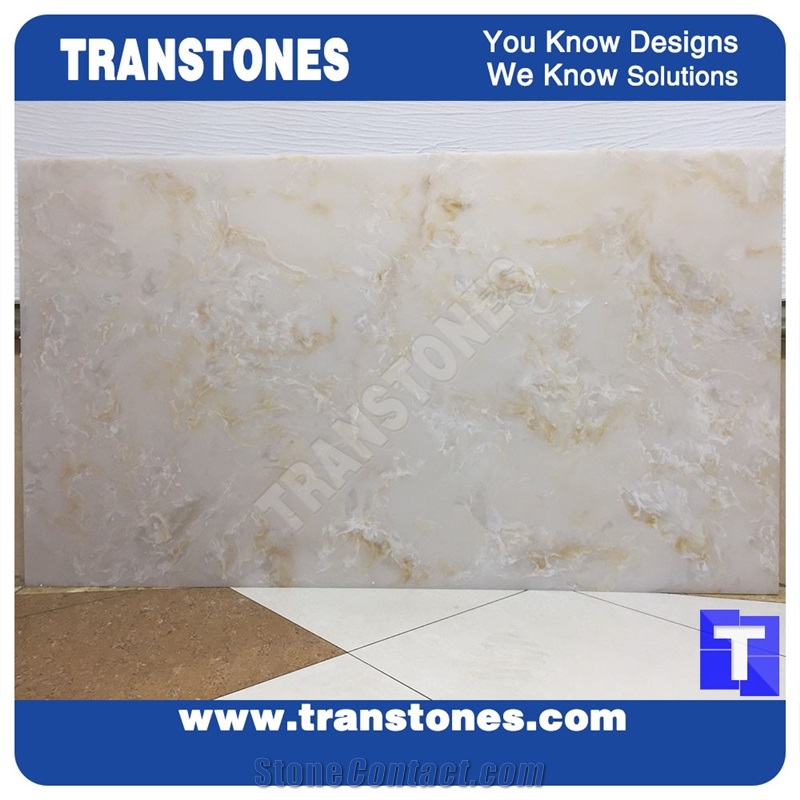 Sun Set Rusty Spray Solid Surface Artificial Marble Slab Tiles for Wall Panel Floor Covering 3d Carved Building Cladding