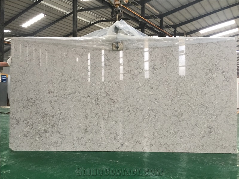 Artificial Quartz Stone B3301 Royal Bottocino Solid Surfaces Polished Slabs & Tiles Engineered Stone for Hotel Kitchen Counter Top Walling Panel Environmental Building Materials