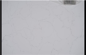 Artificial Quartz Stone B3421 Ivory White Solid Surfaces Polished Slabs & Tiles Engineered Stone for Hotel Kitchen Counter Top Walling Panel Environmental Building Materials