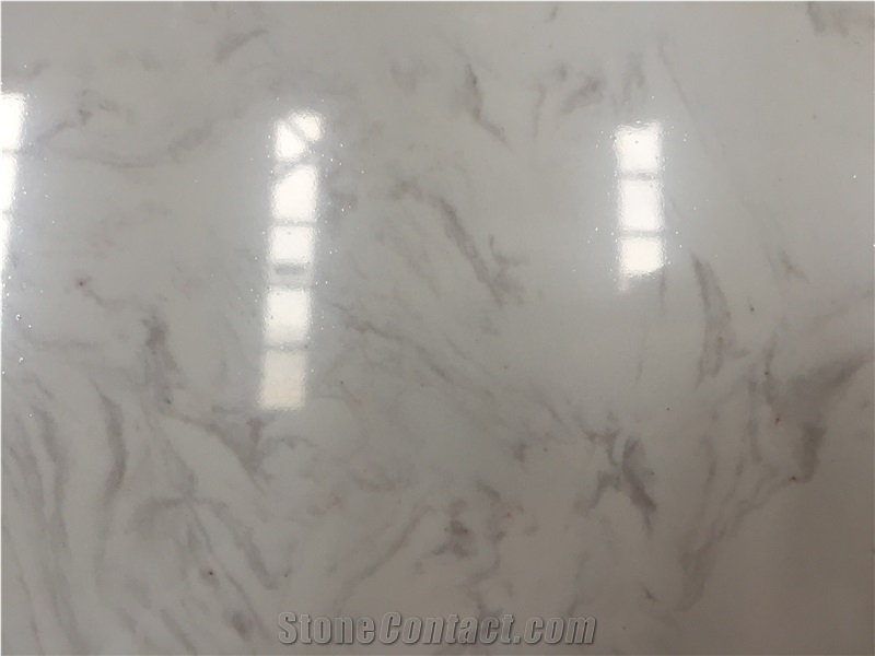 Artificial Quartz Stone Bs3501 Solid Surfaces Polished Slabs & Tiles Engineered Stone for Hotel Kitchen Counter Top Walling Panel Environmental Building Materials