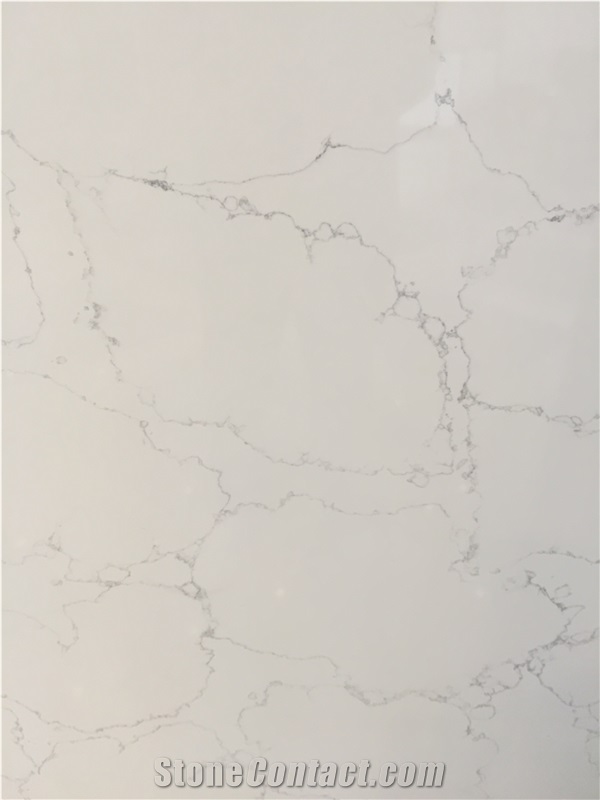Quartz Stone Bs3421 Ivory White from Guangdong China Solid Surfaces Polished Slabs & Tiles Engineered Stone for Hotel/ Kitchen /Bathroom