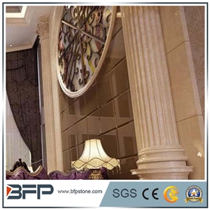 Beige Color Interior Decorative Marble Column
