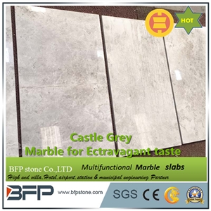 Extravagant Marble Of Castle Grey for High Taste Decoration in Interior Kitchen Bath Surrounding and Vanity Top,Multiple Marble Slab.