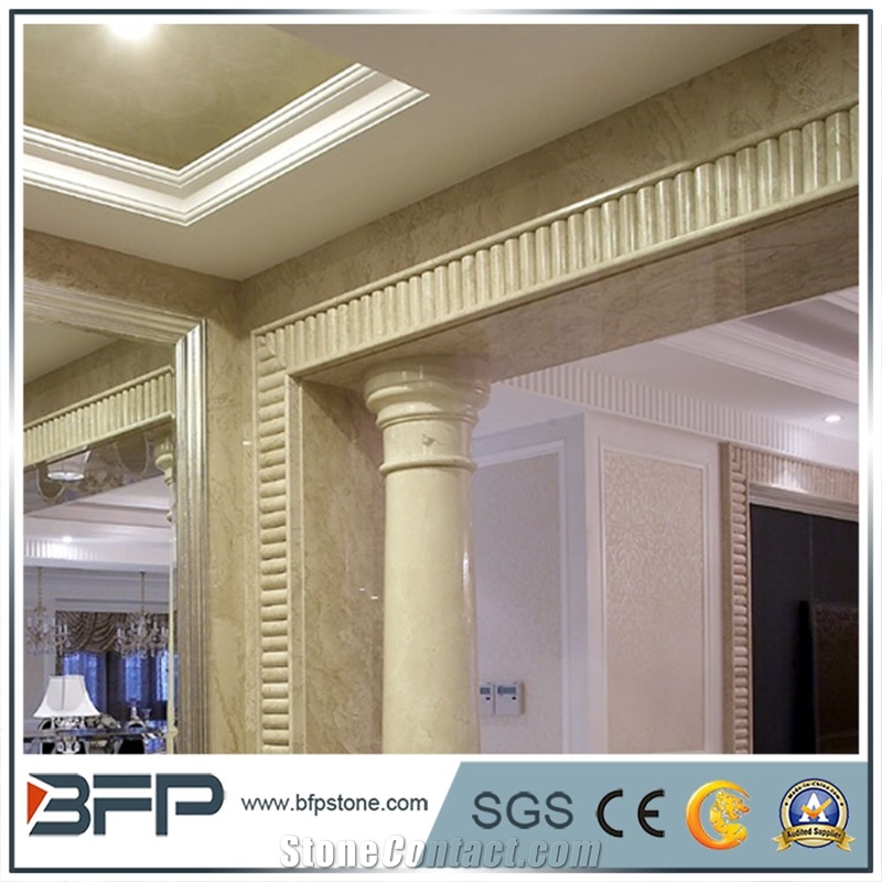 Marble Stone Carving White Roman Column for Home Decoration