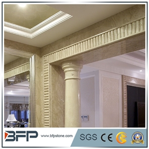 Marble Stone Carving White Roman Column for Home Decoration