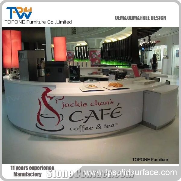 Cafe Store Display Factory Customize Interior Counter Design For Sale