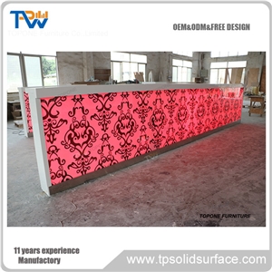 Artificial Marble Stone Commercial Bar Counters Tops Design,Interior Stone Acrylic Solid Surface Commercial Bar Counters Tops Design, Interior Stone Bar Furniture Made in China Factory