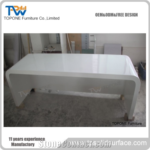 Artificial Marble Stone Factory Price Shop Counter Table Design, Interior Stone Acrylic Solid Surface Shop Counter Table Design, Interior Stone Shop Furniture for Sale
