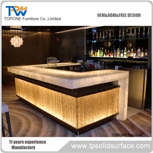 Artificial Marble Stone Led Home Bar Counter Designs, Interior Stone Acryilc Solid Surface Led Home Bar Counters Design, Interior Stone Home Bar Counter Designs Furniture