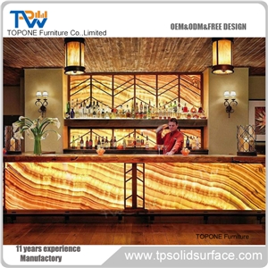 Artificial Marble Stone Led Lighted Hotel Reception Counter Tops Design, Interior Stone Corian Solid Surface Led Lighted Illuminated Hotel Reception Counter Table Tops Design, Interior Stone Furniture